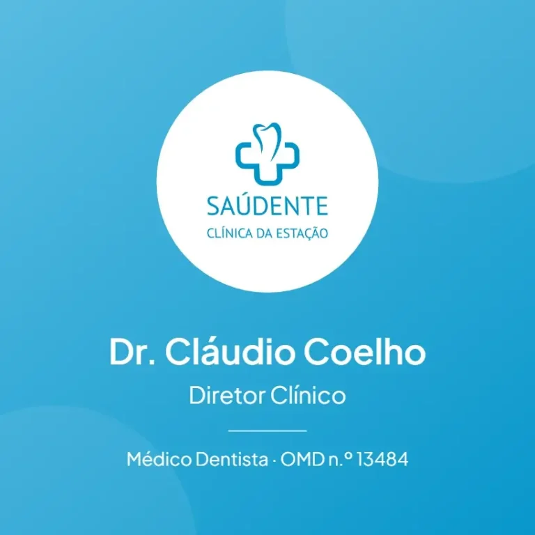 Dr. Cláudio Coelho, Diretor Clínico da Saúdente - Clínica da Estação